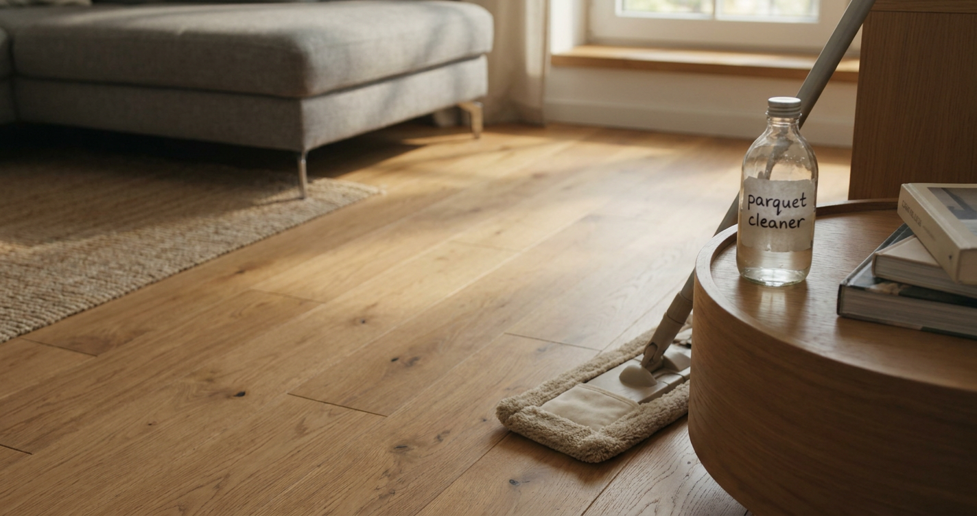 Houten vloer onderhoud met geschikte parketreiniger – beste schoonmaakmiddel voor vloeren
