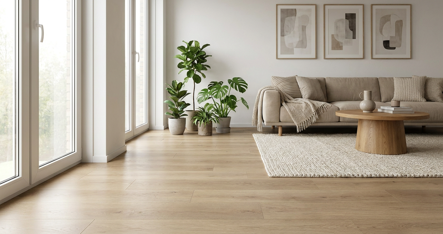 Appartement met stille PVC vloer en 10 dB ondervloer - Domoba
