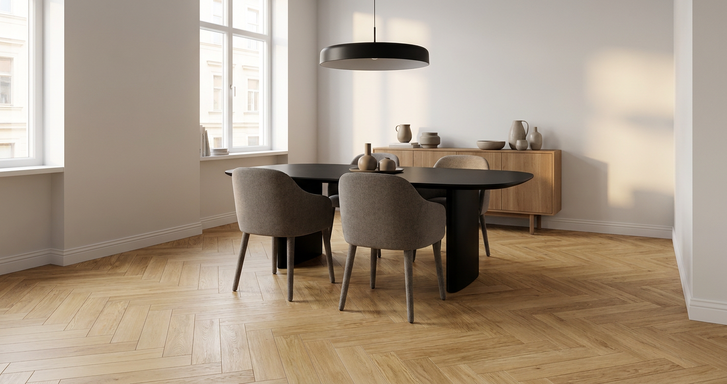 Houten vloer in appartement met VvE-proof opbouw - Domoba